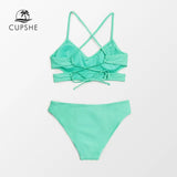 Bikini Cintura Baja Aqua Cruce en Espalda