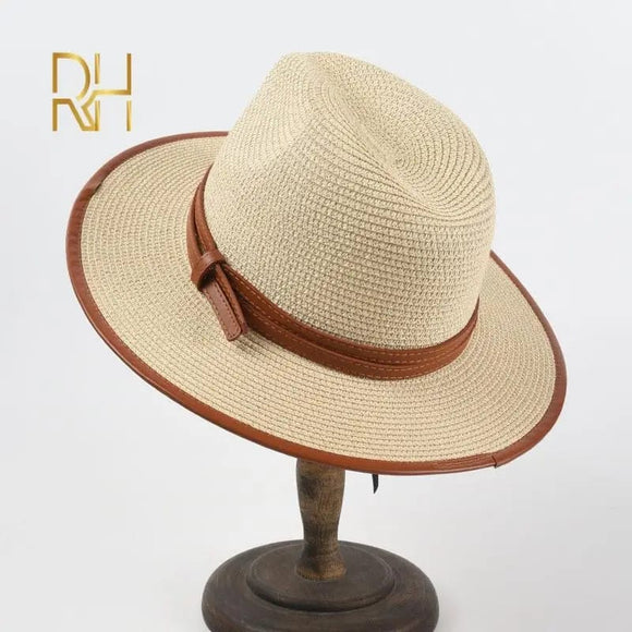 Sombrero Beige Cincho y Orilla Café