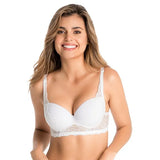 Brasier Realce Natural con Encaje Blanco