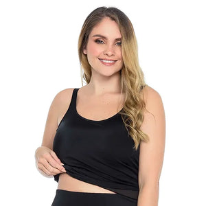 Camiseta de Tirantes de Tankini LAURA Negro