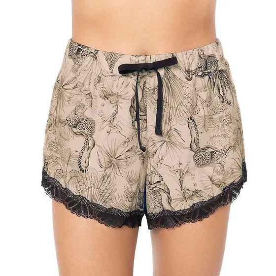 Short de Pijama con Encaje  Selva Habano