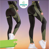 Legging Deportivo Verde-Negro