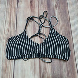 Bikini Reversible Trenzado Negro Rayado