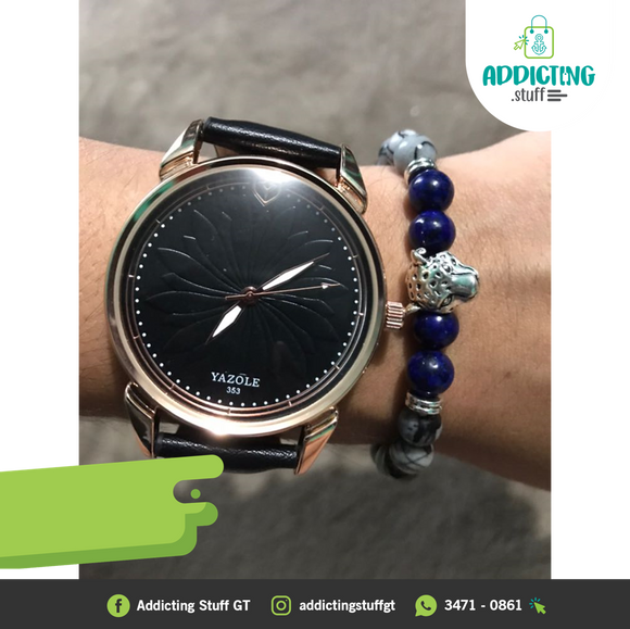 Reloj Yazole Flor Negra Caballero (SALE)