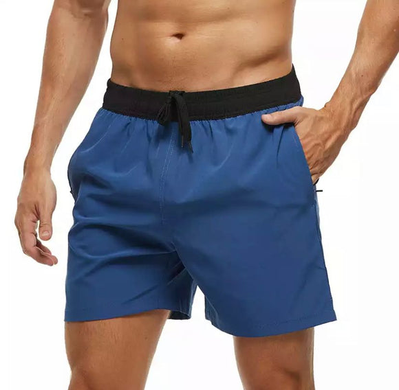 Traje de baño Caballero Short Azul y Negro