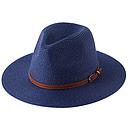 Sombrero Azul Cincho Café con Hebilla