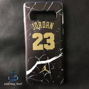 Case Silicón Jordan 23 Gold Samsung