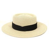 Sombrero de Paja Crema con Cincho Negro