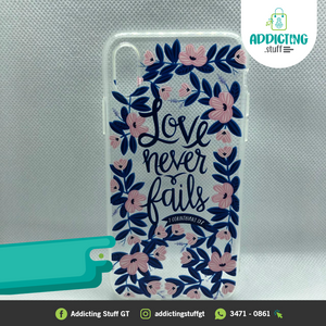 Case de Silicon "Love Never Fails" para IPhone