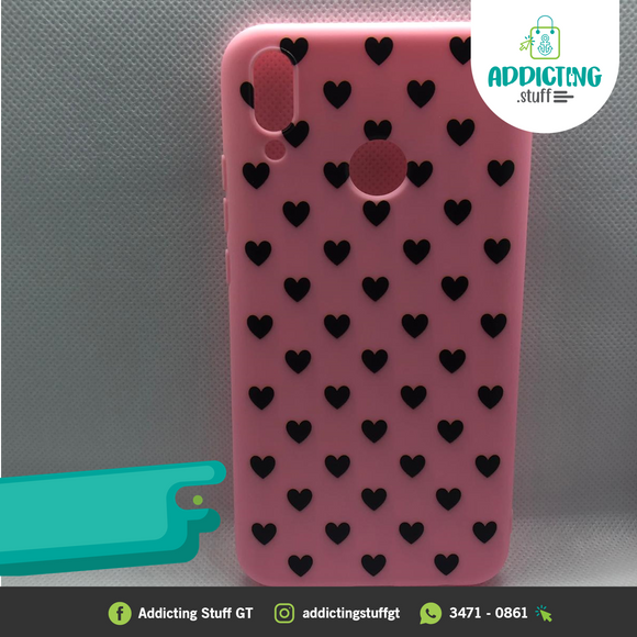 Case Rosa Coras Negros para Huawei