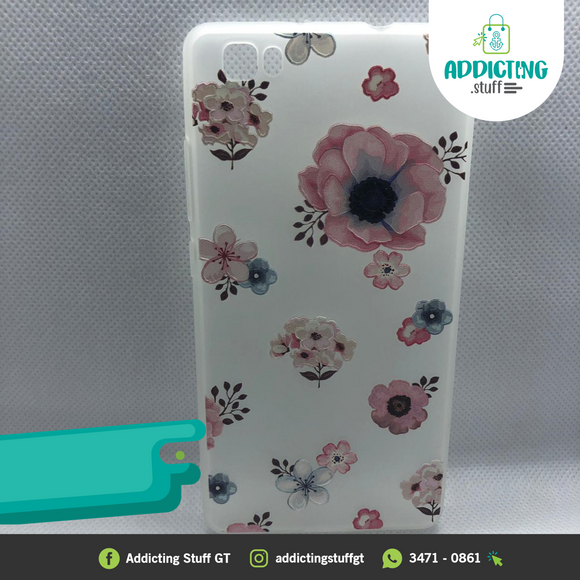 Case TPU Flores en Relieve Huawei (Oferta)