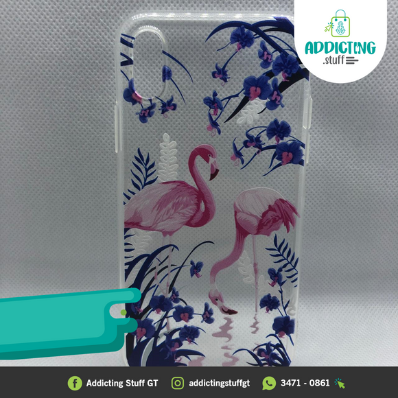 Case Silicón Flamingos iphone