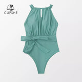 Monokini Cuello Halter Verde