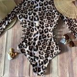 Monokini manga larga Leopardo