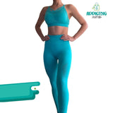 Conjunto Deportivo Turqueza legging + top