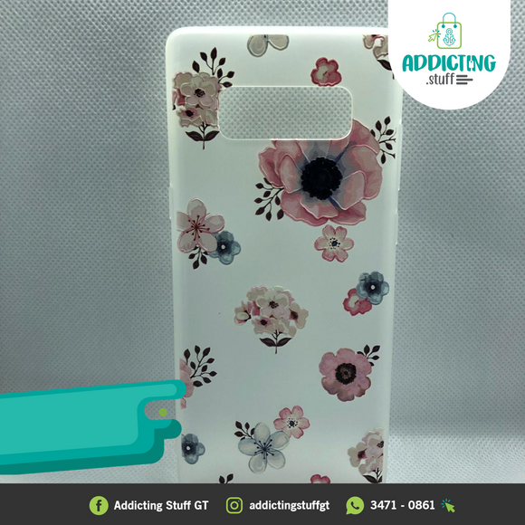 Case Silicón Flores Relieve Samsung (Oferta)