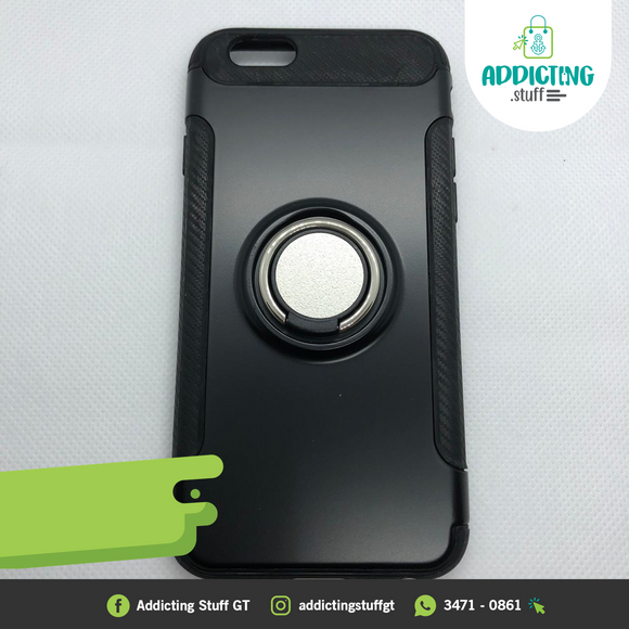 Case con Anillo Sujetador Negro Iphone (Oferta)