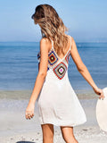 Vestido Blanco con Crochet Rombos (Oferta)