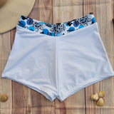 Short de Bikini DESIRE Blanco con Pretina Tortugas Dama