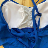 Bikini fam Top Vuelos Palmeras Azul Mom