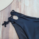 Bottom de Bikini Niña DESIRE con Aberturas Negro