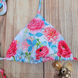 Top Bikini de Triángulo DESIRE Colibrí y Flores