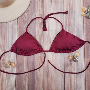 Top Bikini de Triángulo DESIRE Vino Tinto