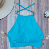 Top de Bikini Cuello Halter DESIRE Aqua DAMA