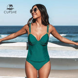 Tankini Tirantes Doble Verde Cintura Media (Oferta)