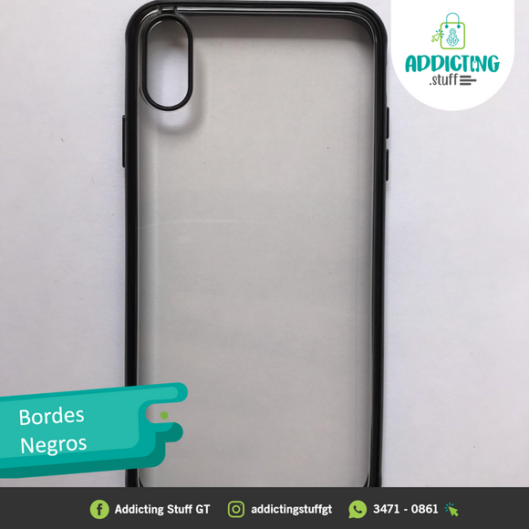 Case iPhone Transparente-Negro Silicón