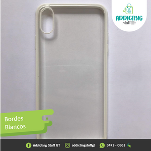 Case iPhone Transparente-Blanco Silicón