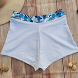 Short de Bikini DESIRE Blanco con Pretina Tortugas Dama