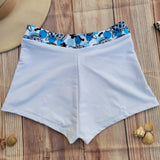 Short de Bikini DESIRE Blanco con Pretina Tortugas Dama