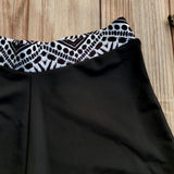 Short de Bikini DESIRE Negro con Pretina ZigZag Dama