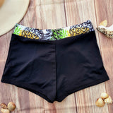 Short de Niña DESIRE Negro con Pretina de Piñas