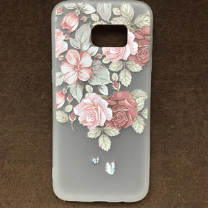 Case TPU 3D Rosas Samsung