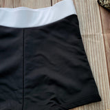 Short de Niña DESIRE Negro con Pretina Blanca