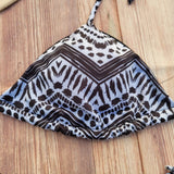 Top Bikini de Triángulo DESIRE ZigZag Blanco y Negro