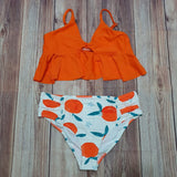 Bikini Naranja Top vuelos Niña Talla