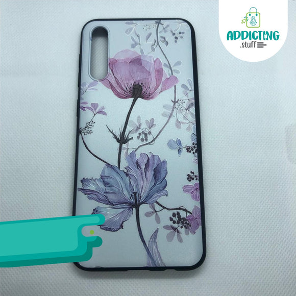 Case 3D Flores Lila y Rosa Samsung Serie A