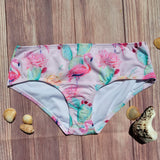 Bottom de Bikini CIntura Alta Niña DESIRE Flamingos y Cactus