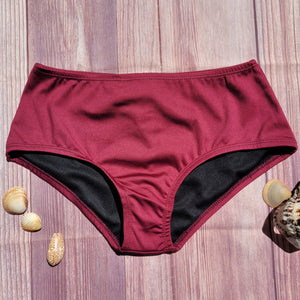 Bottom de Bikini CIntura Alta Niña DESIRE Vino Tinto