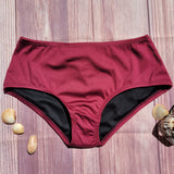 Bottom de Bikini CIntura Alta Niña DESIRE Vino Tinto