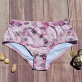 Bottom de Bikini CIntura Alta Niña DESIRE Flores Tonos Rosa