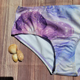 Bottom de Bikini CIntura Alta Niña DESIRE Marmoleado Lila