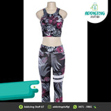 Conjunto Deportivo Atardecer Floreado Top + Legging