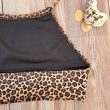 Top de Bikini Cuello Halter DESIRE Leopardo Niña