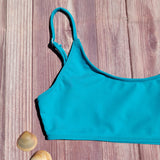 Top de Bikini Estilo Brasileño Niña DESIRE Aqua