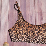 Top de Bikini Estilo Brasileño Niña DESIRE Leopardo