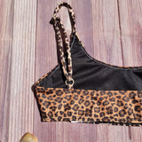 Top de Bikini Estilo Brasileño Niña DESIRE Leopardo